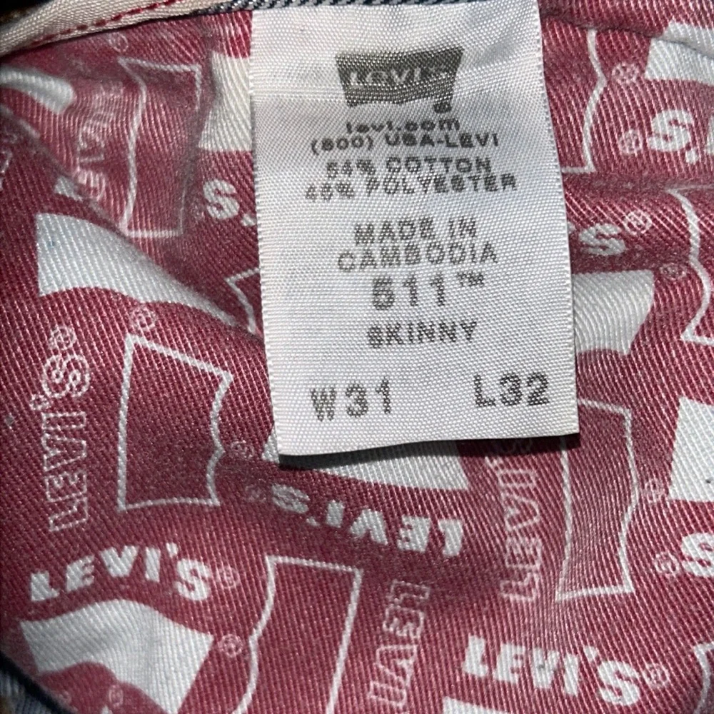 Levi’s 511 Skinny Blue Mens Jeans, Size 31x32